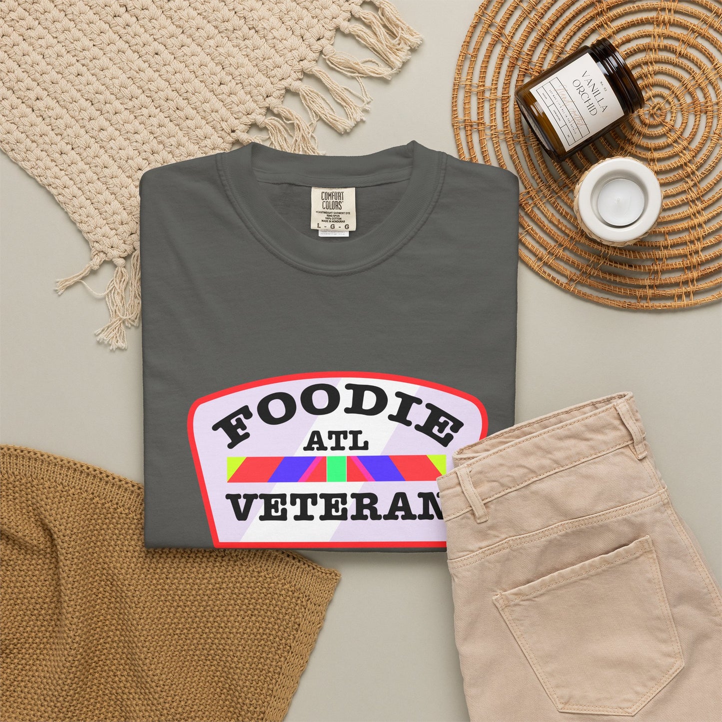 L.O.E.F Foodie Veteran ATL Unisex Tee Shirt (Soft Pink)