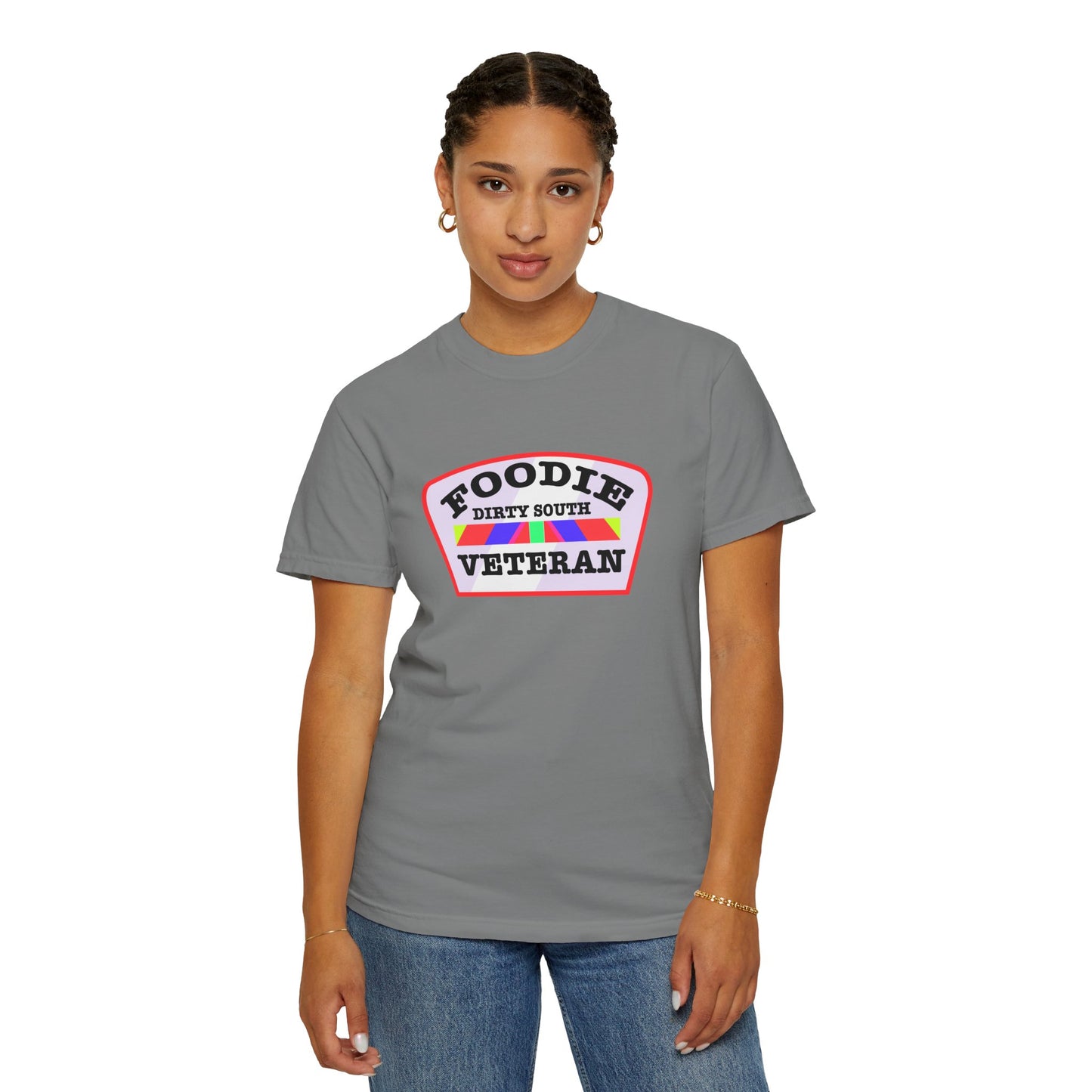 L.O.E.F Foodie Veteran DIRTY SOUTH Unisex Tee Shirt (Soft Pink)
