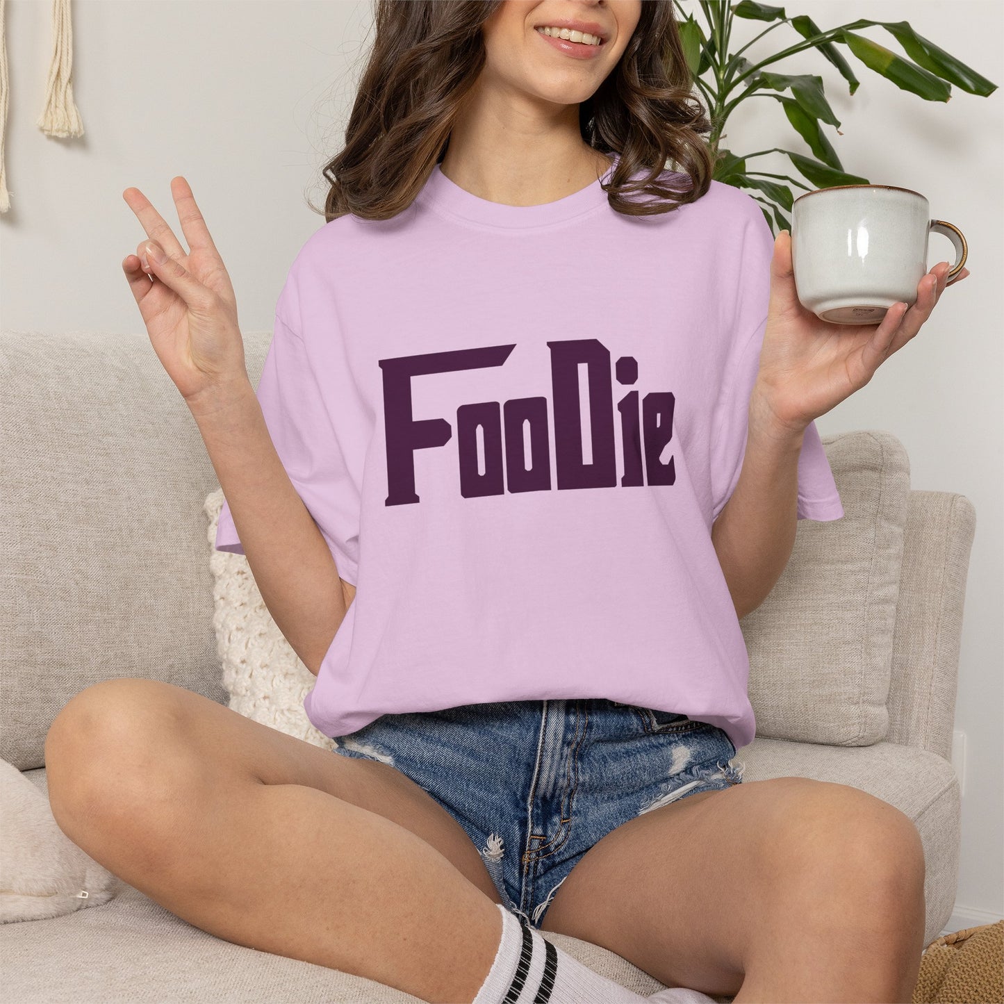 L.O.E.F Foodie Unisex Tee Shirt (Deep Purple)