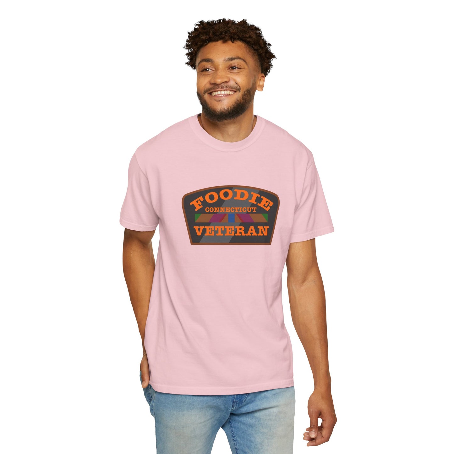 L.O.E.F Foodie Veteran CONNECTICUT Unisex Tee Shirt (Orange)