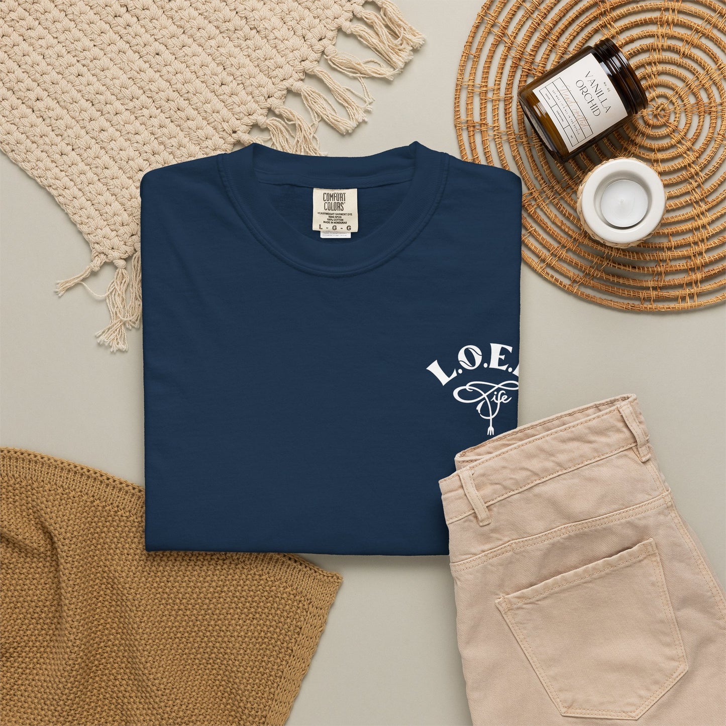 L.O.E.F LIFESTYLE OF EVERYDAY FOODIES Unisex Tee Shirt (White)