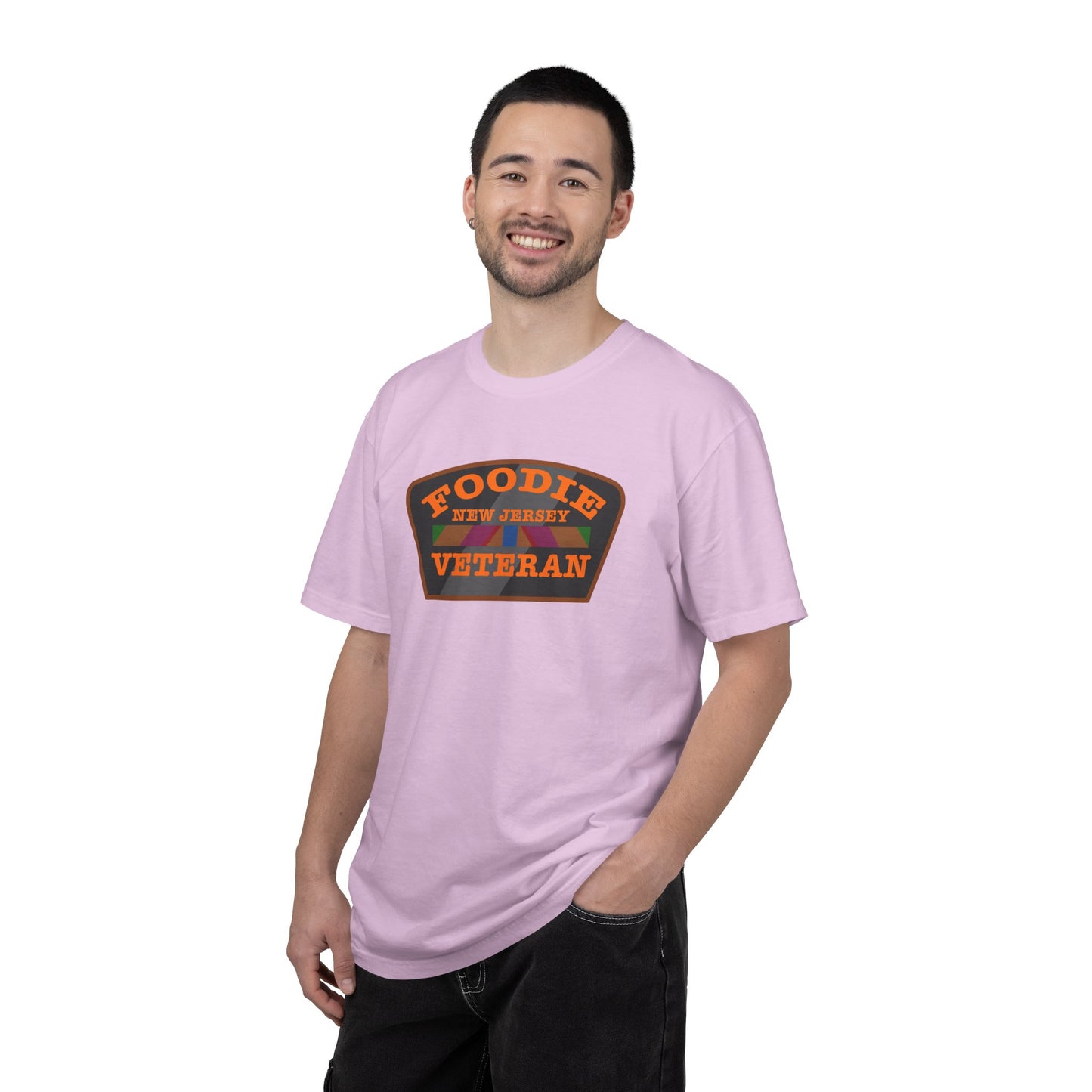L.O.E.F Foodie Veteran NEW JERSEY Unisex Tee Shirt (Orange)