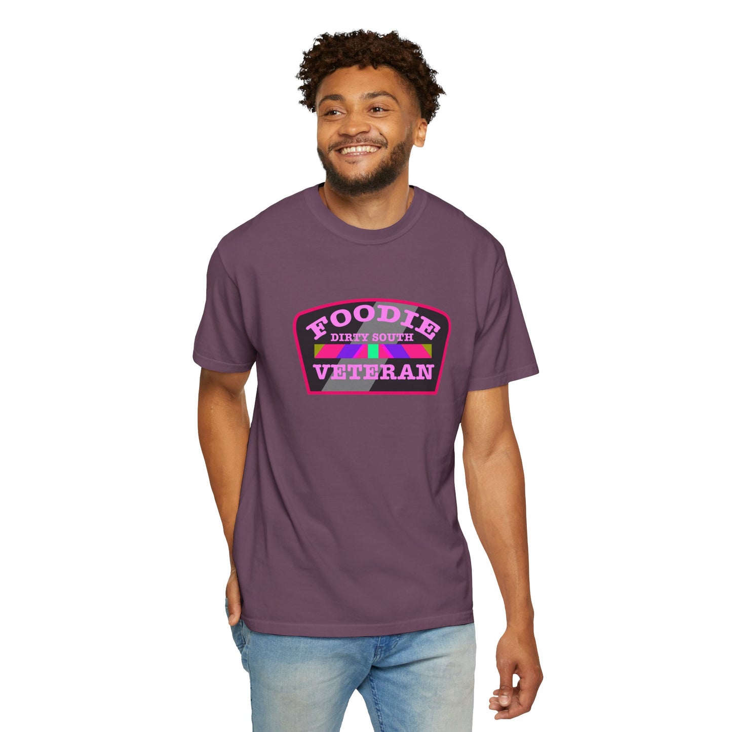 L.O.E.F Foodie Veteran DIRTY SOUTH Unisex Tee Shirt (Pink)