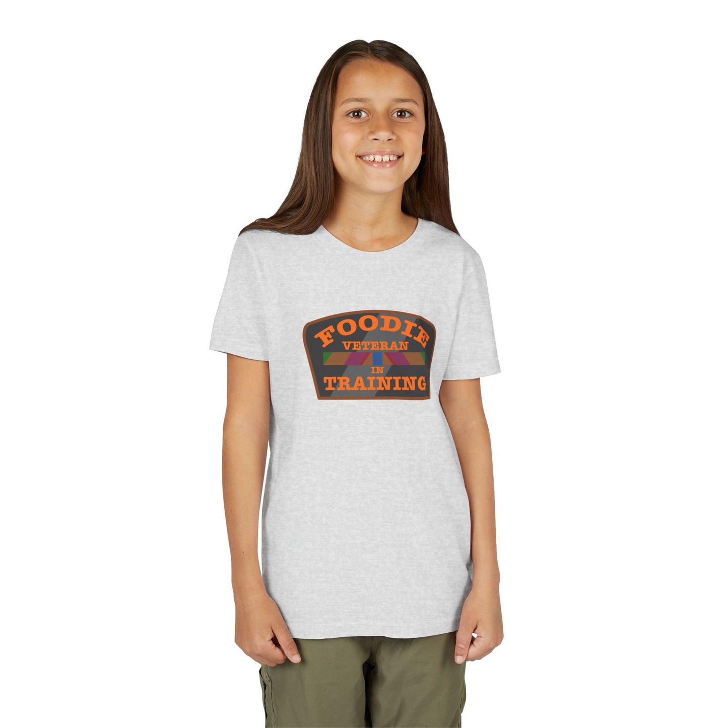 L.O.E.F Foodie Veteran In Training Kids Tee Shirt  (Orange)