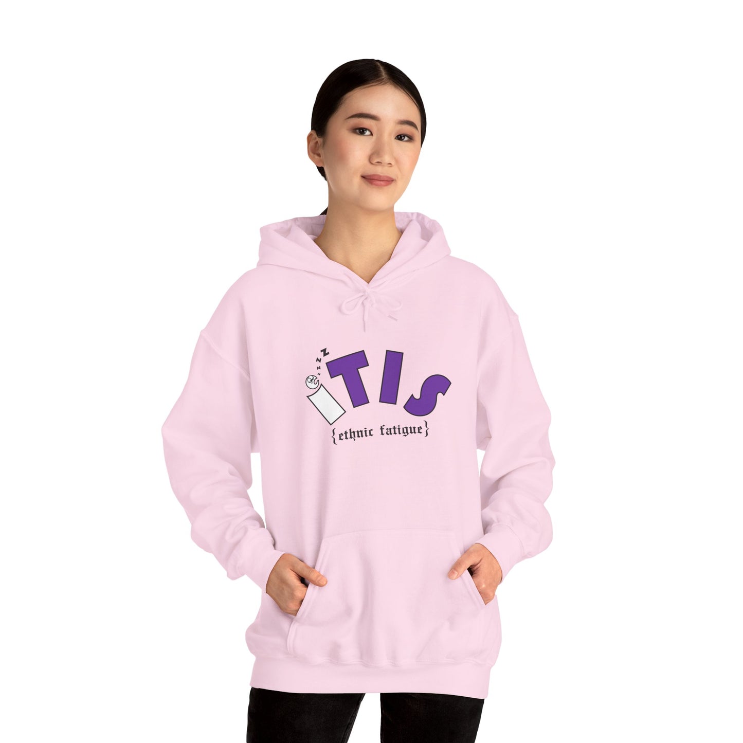 L.O.E.F ITIS Unisex Hooded Sweatshirt (White and Purple)