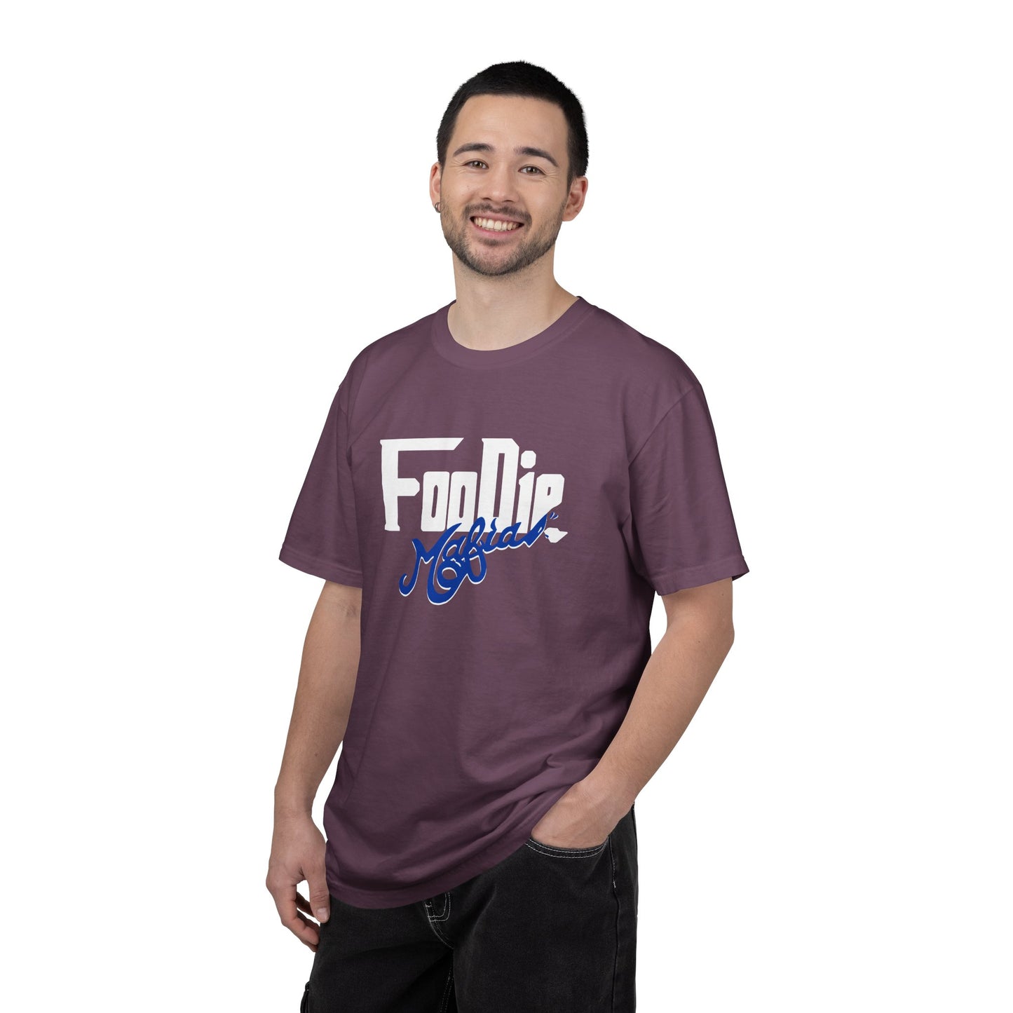 L.O.E.F Foodie Mafia Unisex Tee Shirt  (Dark Blue)