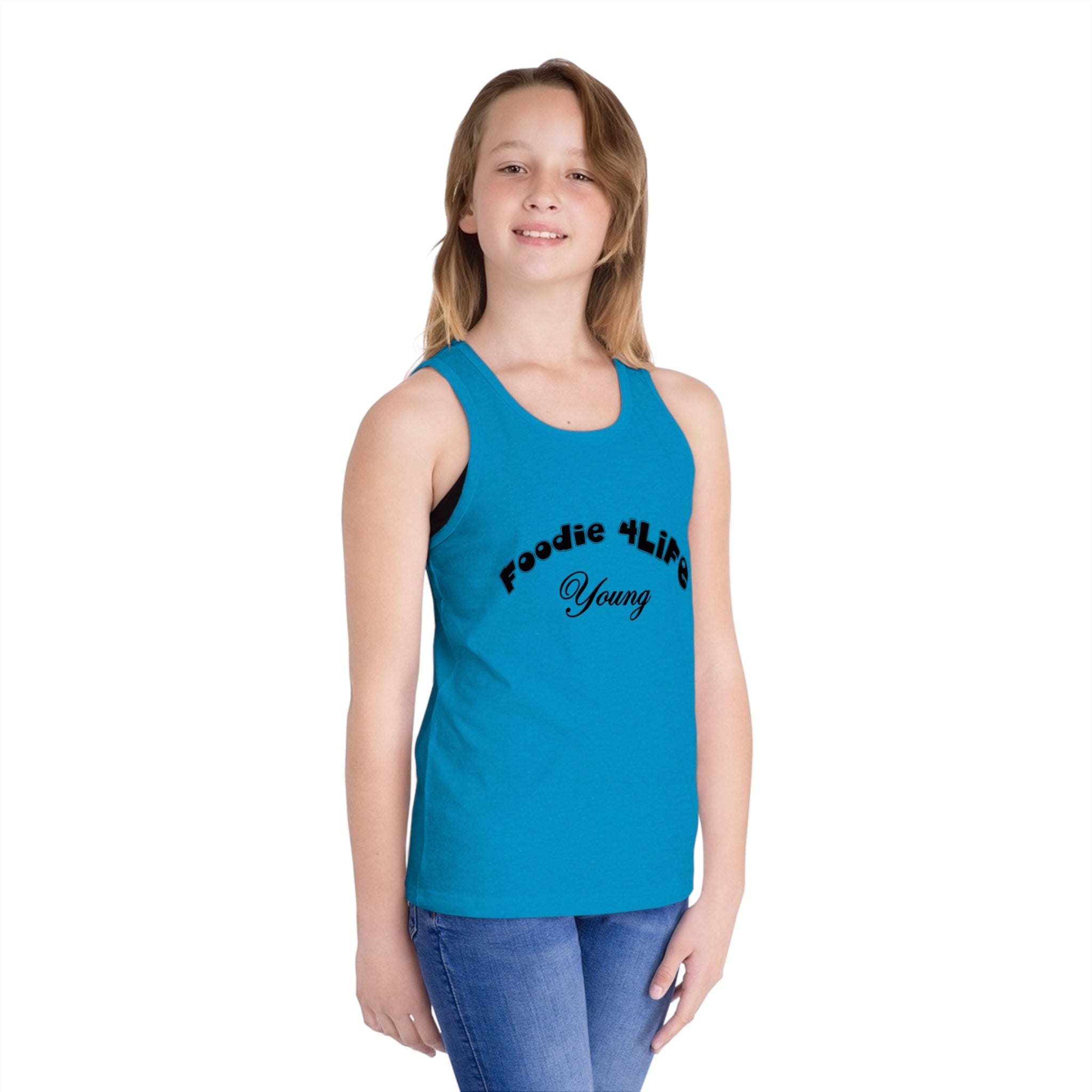 L.O.E.F Foodie 4Life Young Kid's Tank Top (Black)