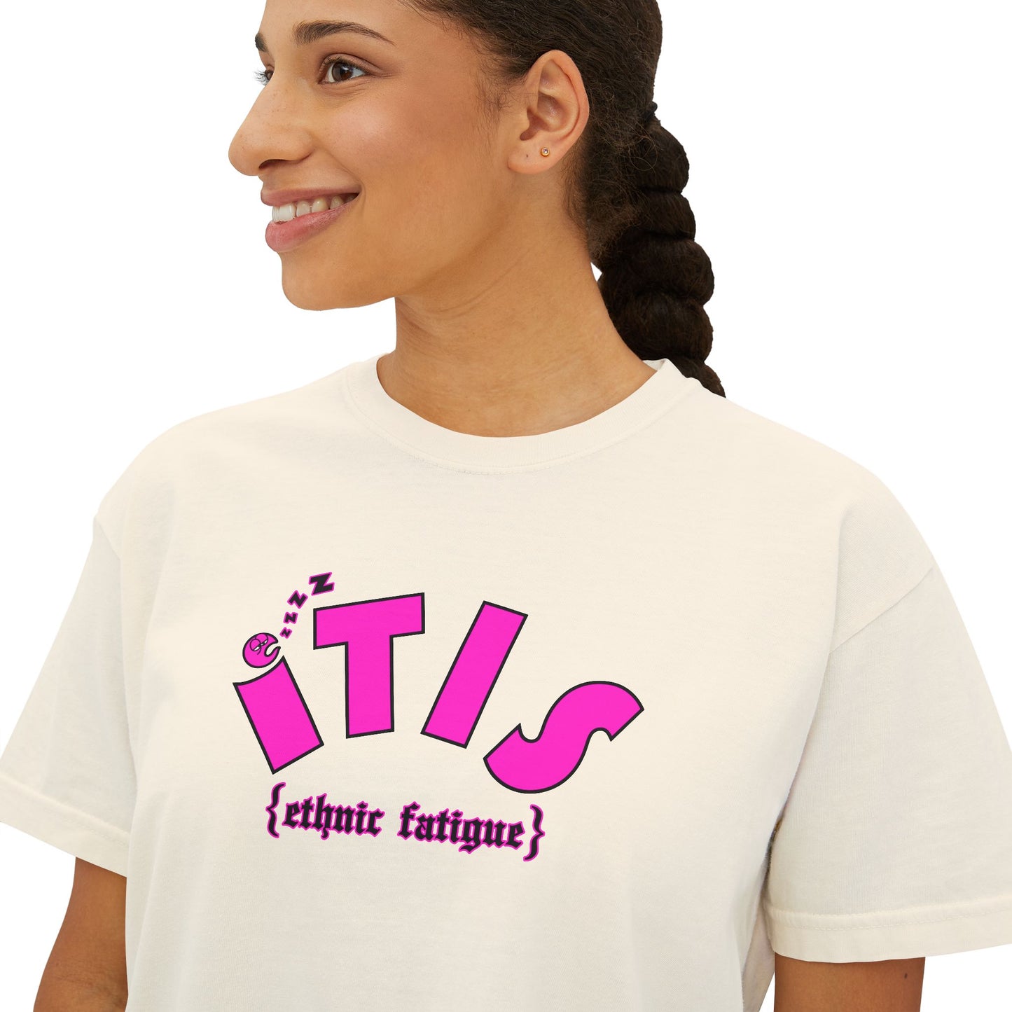 L.O.E.F ITIS Women Boxy Tee (Pink)