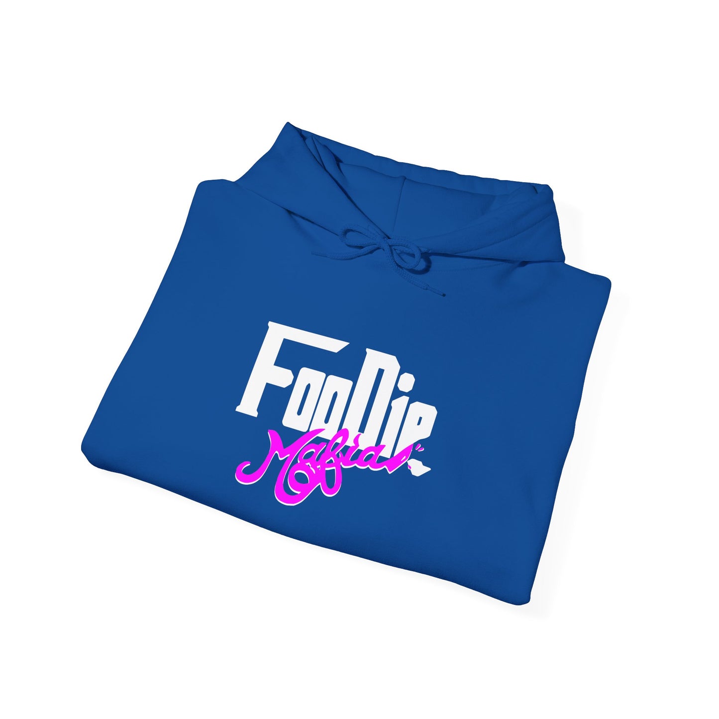 L.O.E.F White Foodie Mafia Unisex Hooded Sweatshirt (Fuchsia)