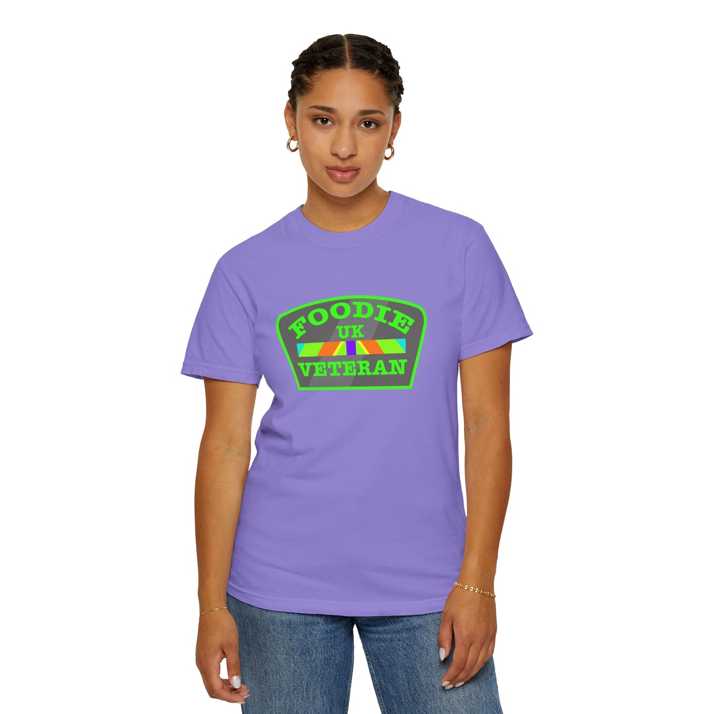L.O.E.F Foodie Veteran UK Unisex Tee Shirt (Neon Green)