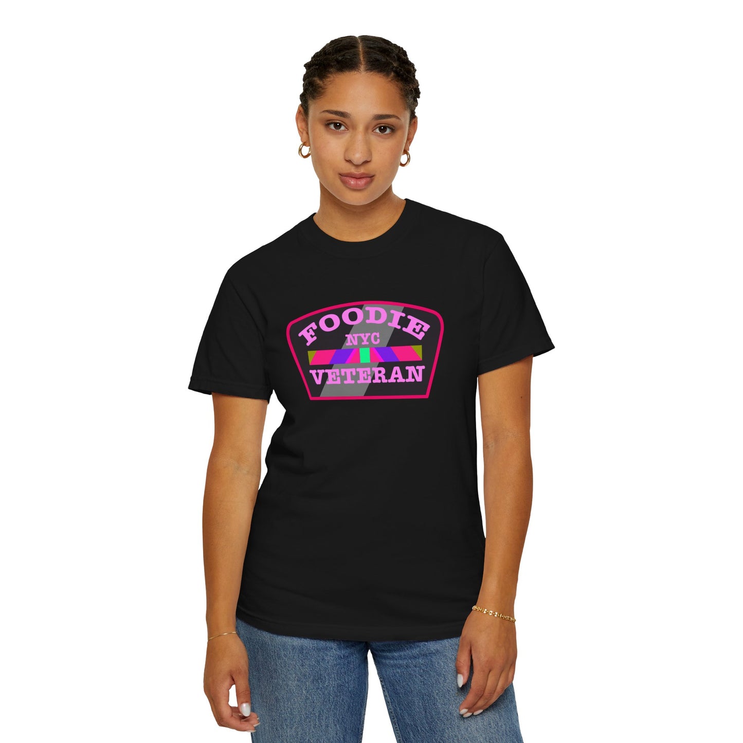 L.O.E.F Foodie Veteran NYC Unisex Tee Shirt (Pink)