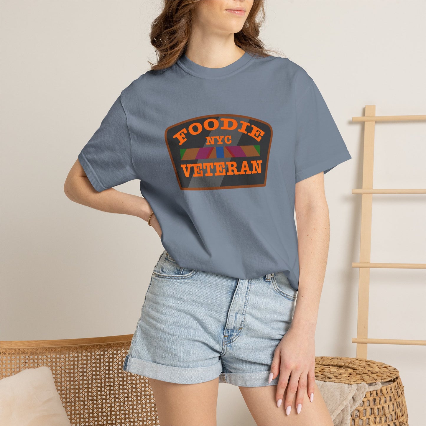 L.O.E.F Foodie Veteran NYC Unisex Tee Shirt (Orange)