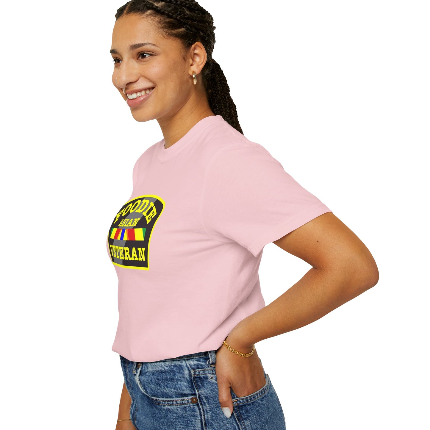 L.O.E.F Foodie Veteran ASIAN Unisex Tee Shirt (Yellow)
