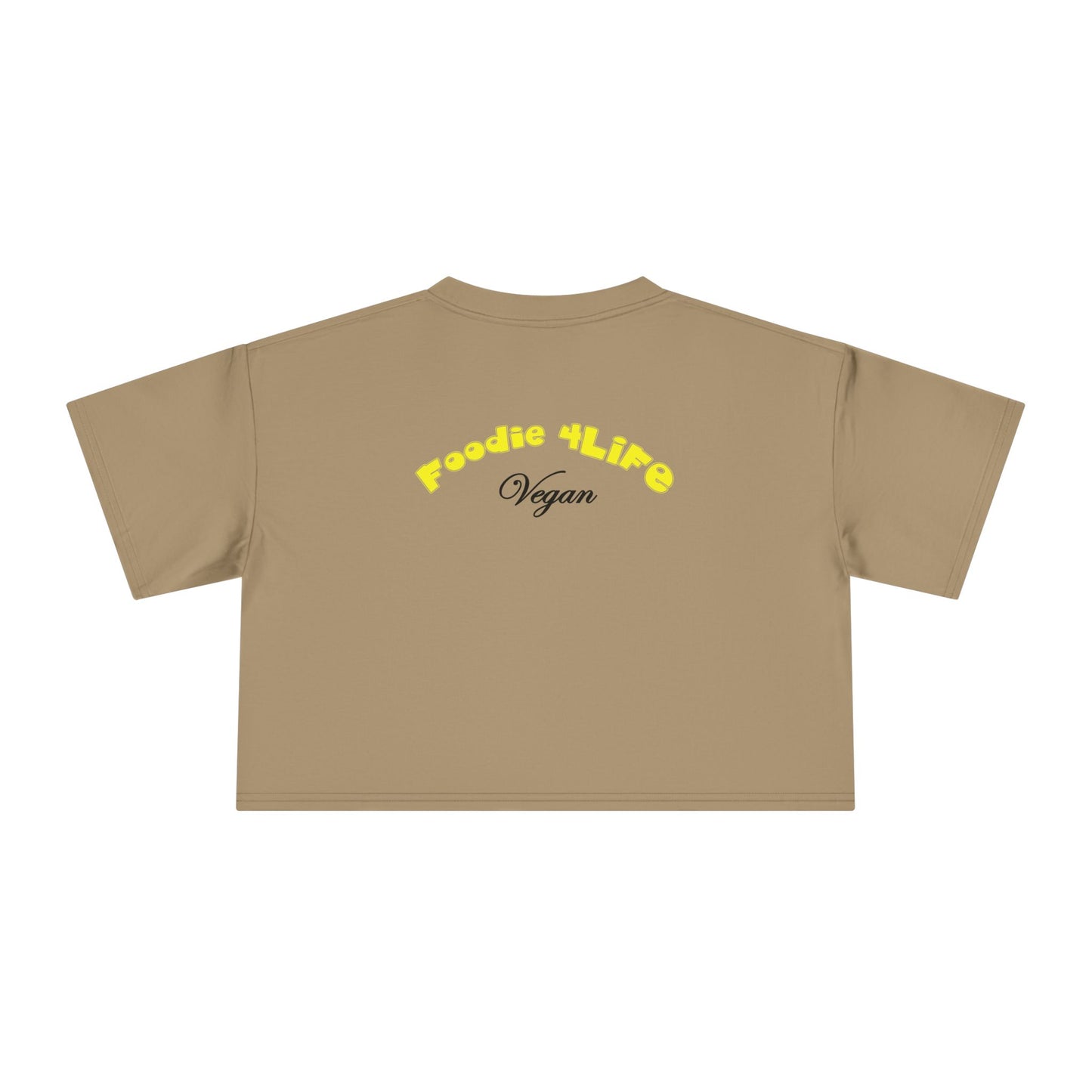 L.O.E.F Foodie 4Life Vegan Crop Tee (Flourescent Yellow)