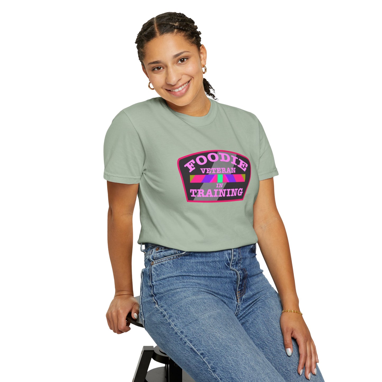 L.O.E.F Foodie Veteran IN TRAINING Unisex Tee Shirt (Pink)