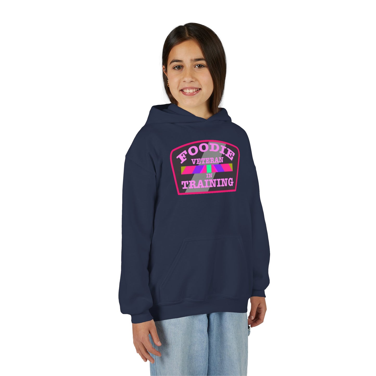 L.O.E.F Foodie Veteran In Training Youth Hoodie (Pink)