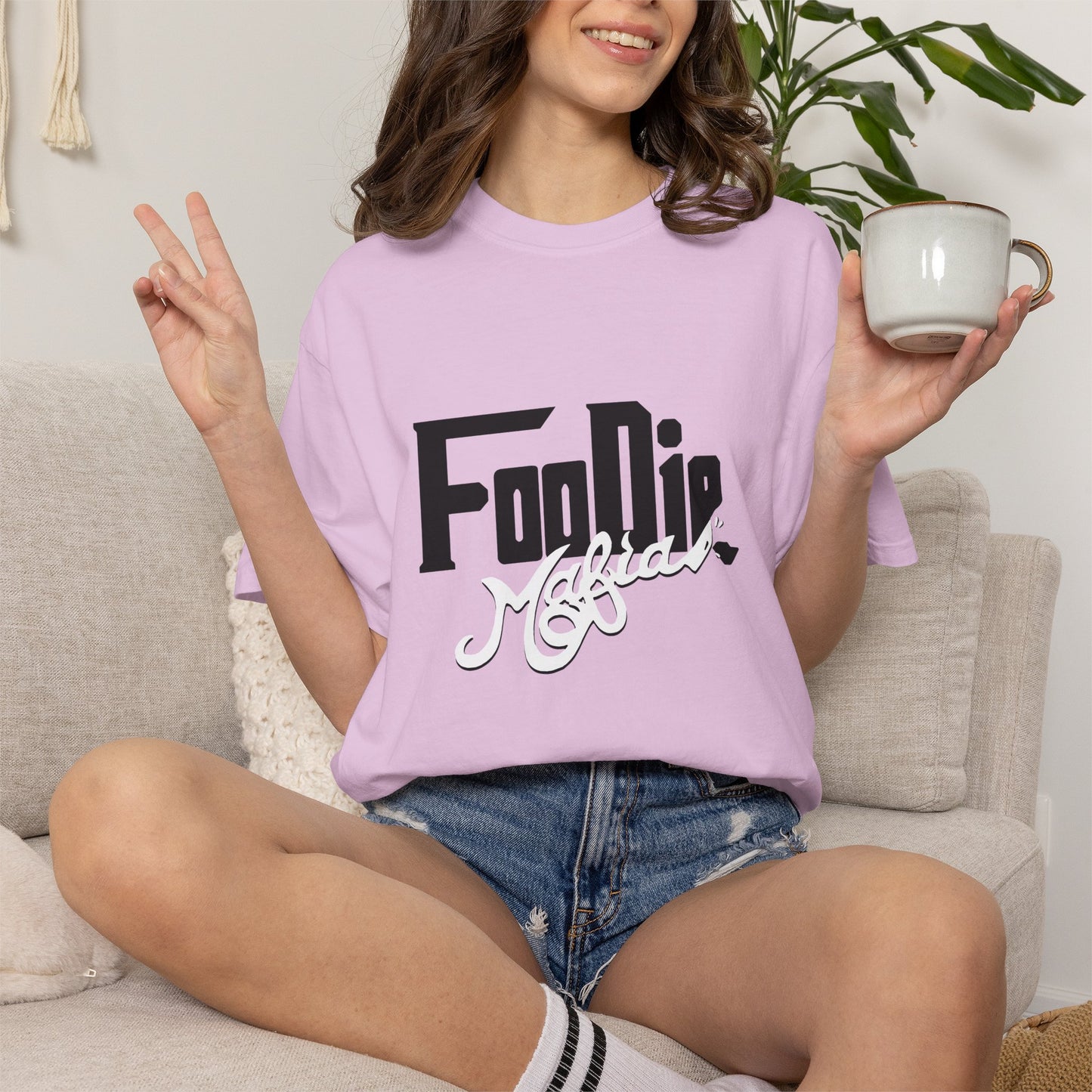 L.O.E.F Foodie Mafia Unisex Tee shirt (White)