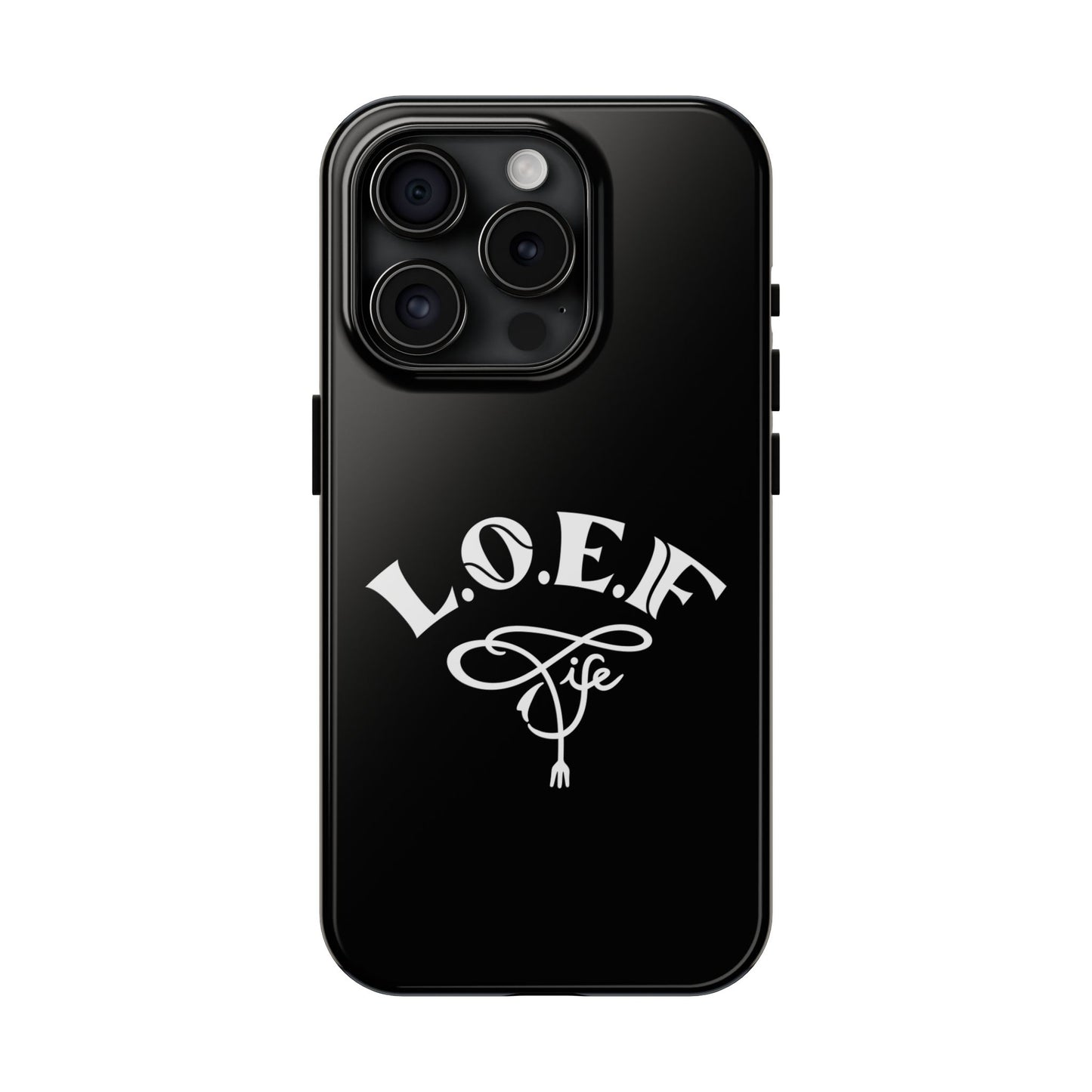 L.O.E.F Black Glossy Protective Phone Case