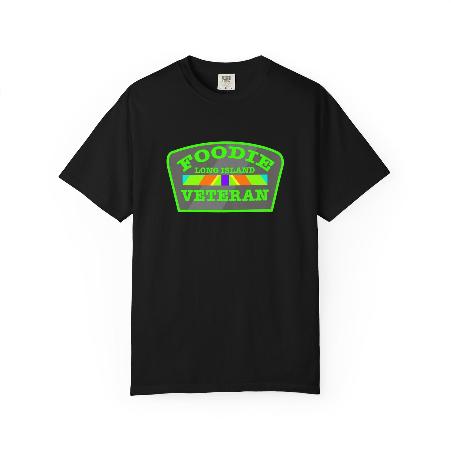 L.O.E.F Foodie Veteran Long Island Unisex Tee Shirt (Neon Green)