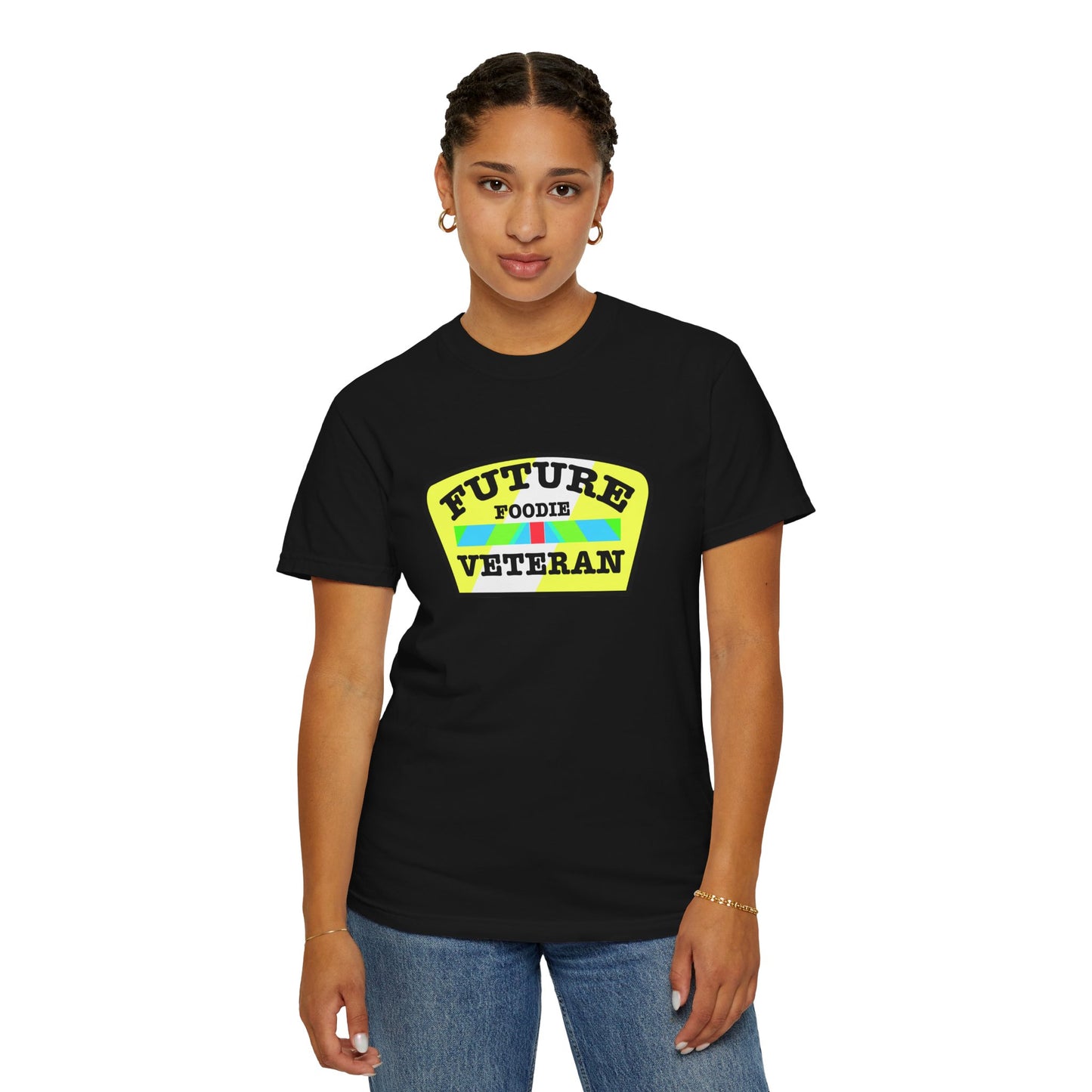 L.O.E.F Future Foodie Veteran Unisex Tee Shirt (Yellow and Black)