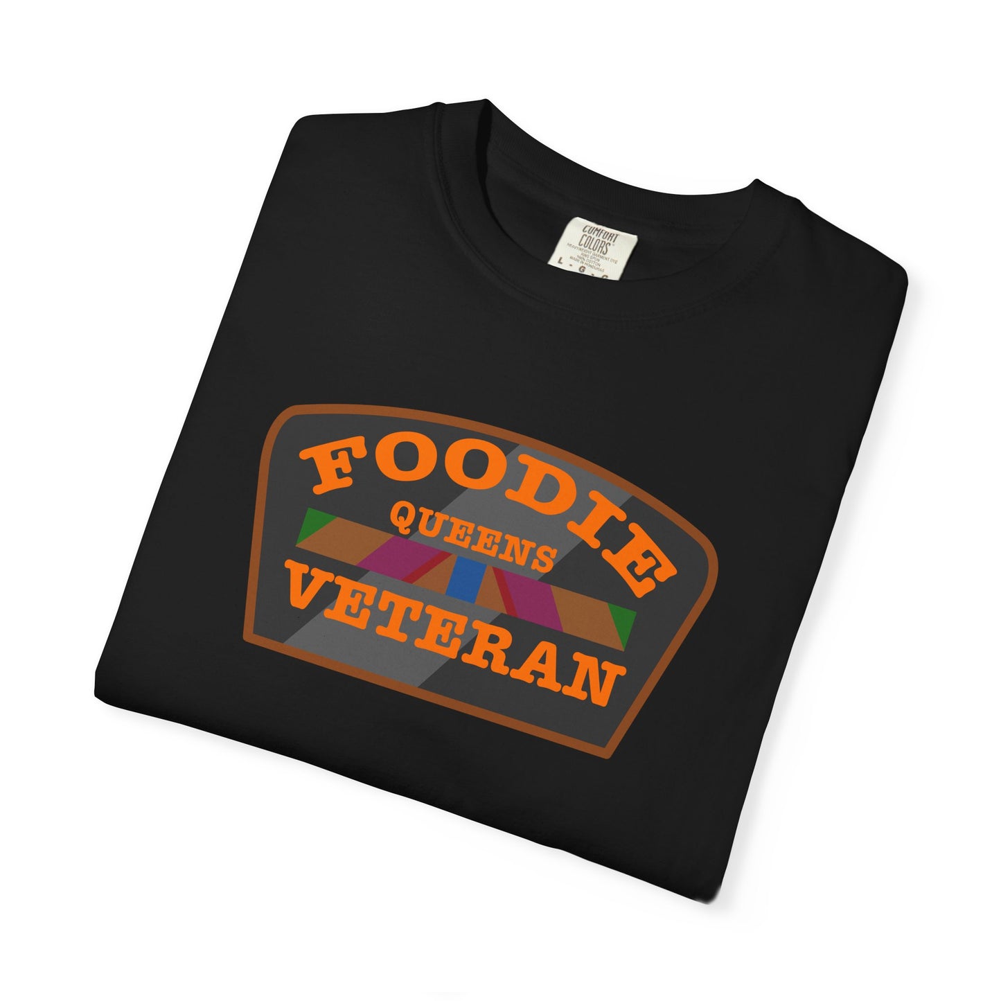 L.O.E.F Foodie Veteran QUEENS Unisex Tee Shirt (Orange)