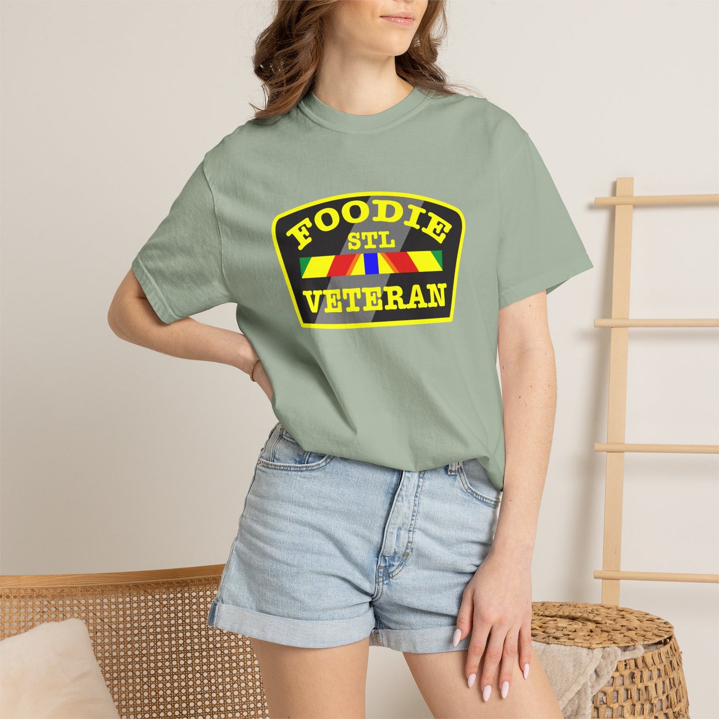 L.O.E.F Foodie Veteran STL Unisex Tee Shirt (Yellow)