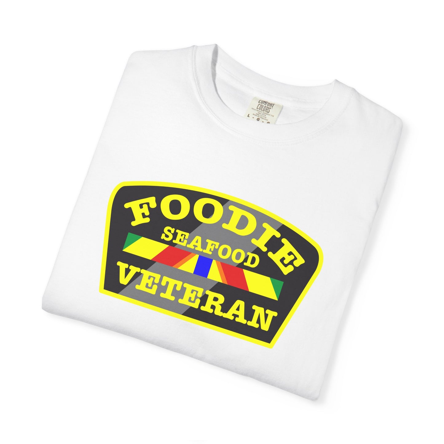 L.O.E.F Foodie Veteran SEAFOOD Unisex Tee Shirt (Yellow)