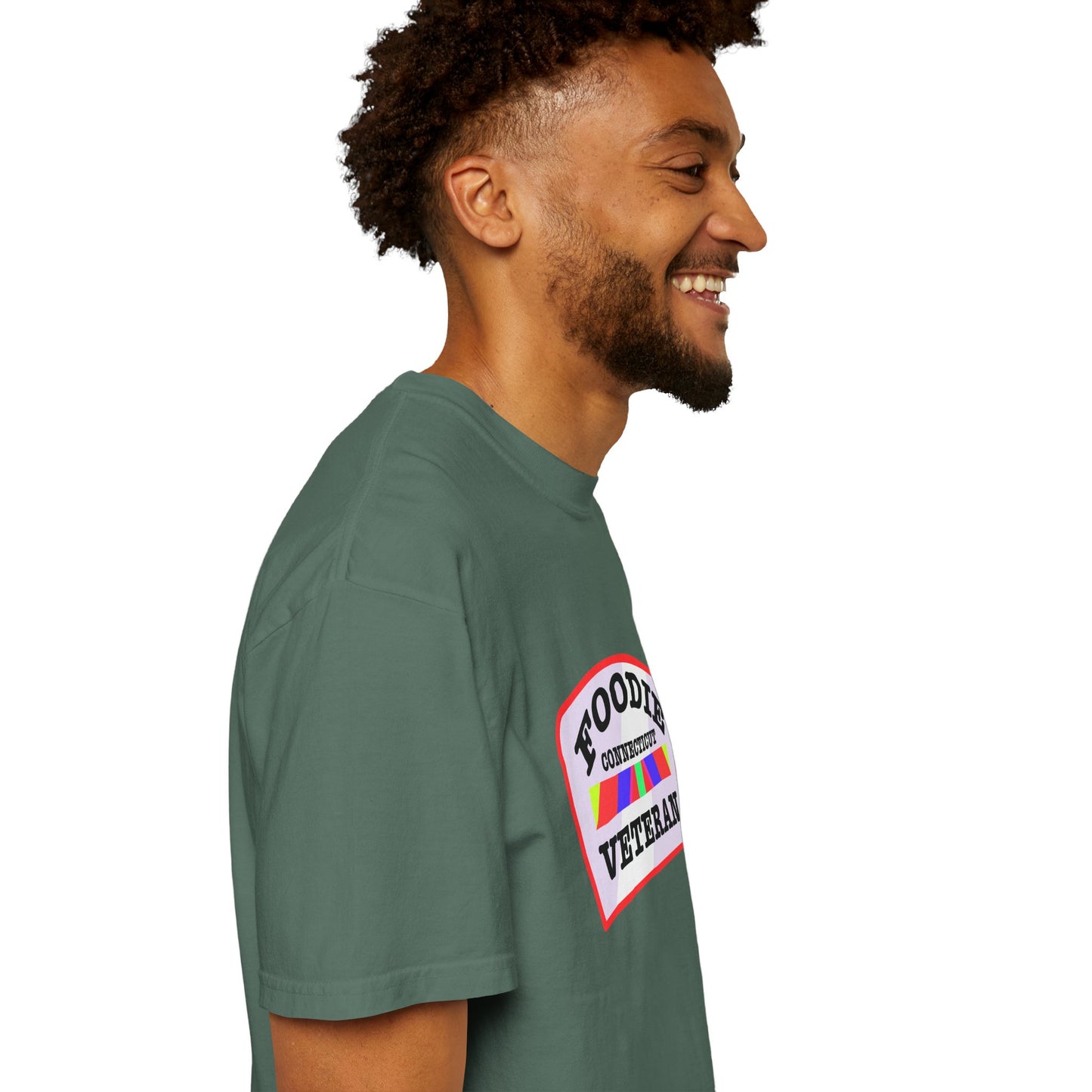 L.O.E.F Foodie Veteran CONNECTICUT Unisex Tee Shirt (Soft Pink)