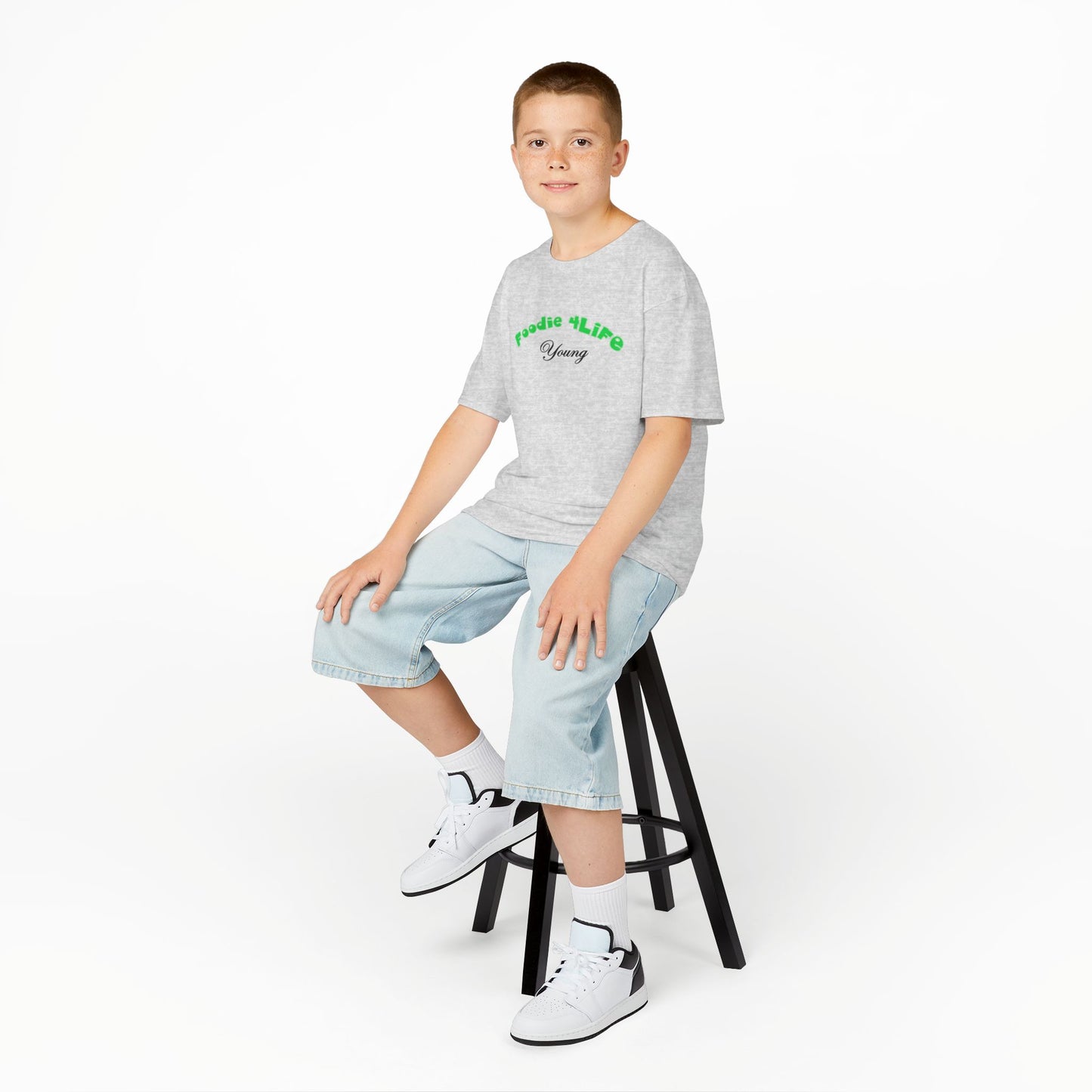 L.O.E.F Foodie 4Life Young Tee Shirt  (Machalite Green)