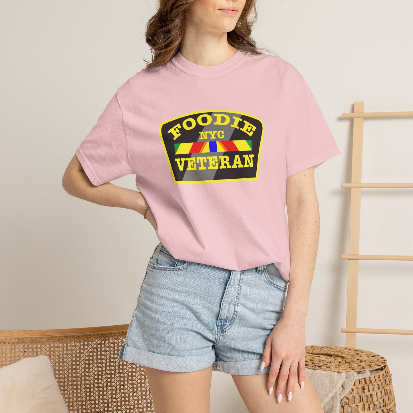 L.O.E.F Foodie Veteran NYC Unisex Tee Shirt (Yellow)