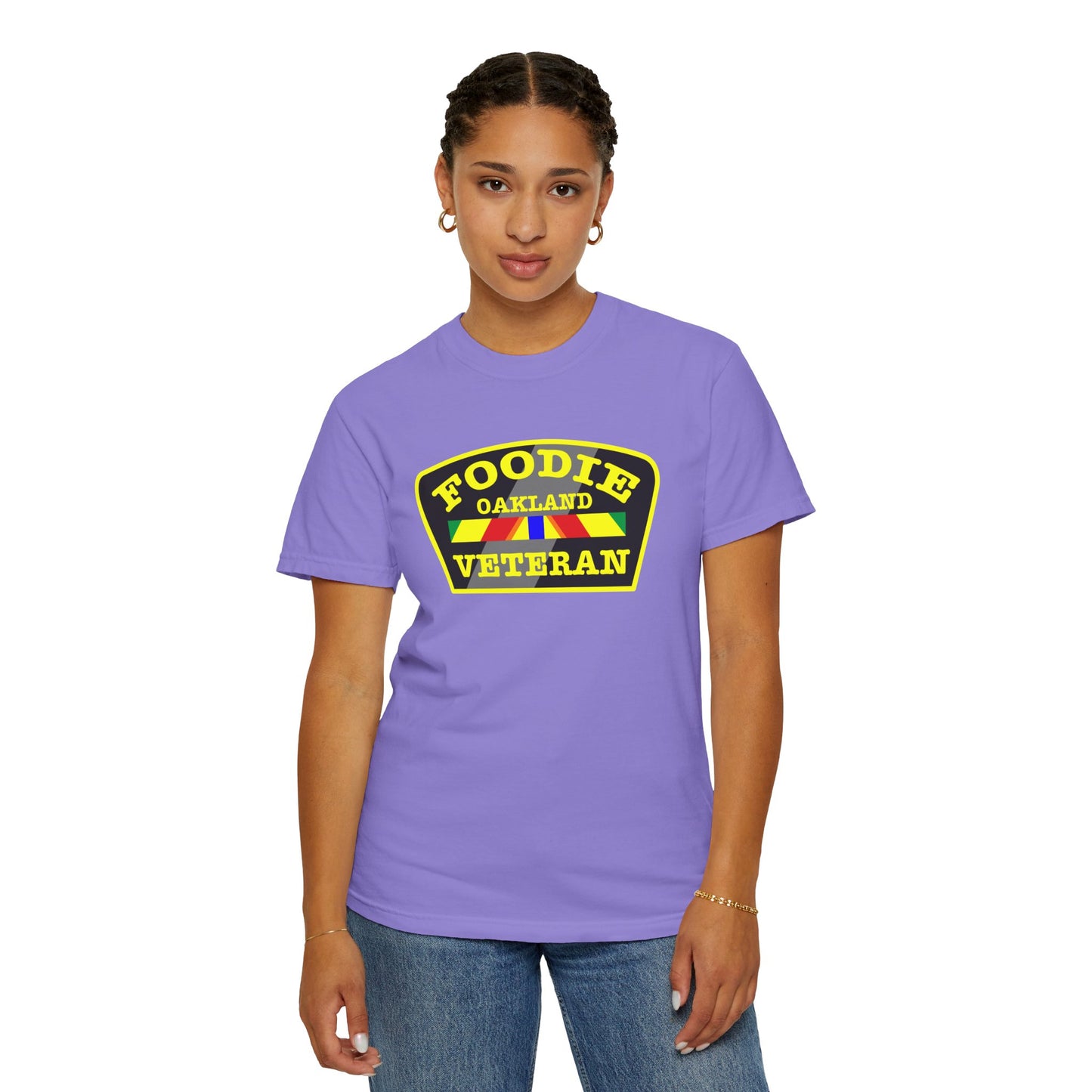 L.O.E.F Foodie Veteran OAKLAND Unisex Tee Shirt (Yellow)