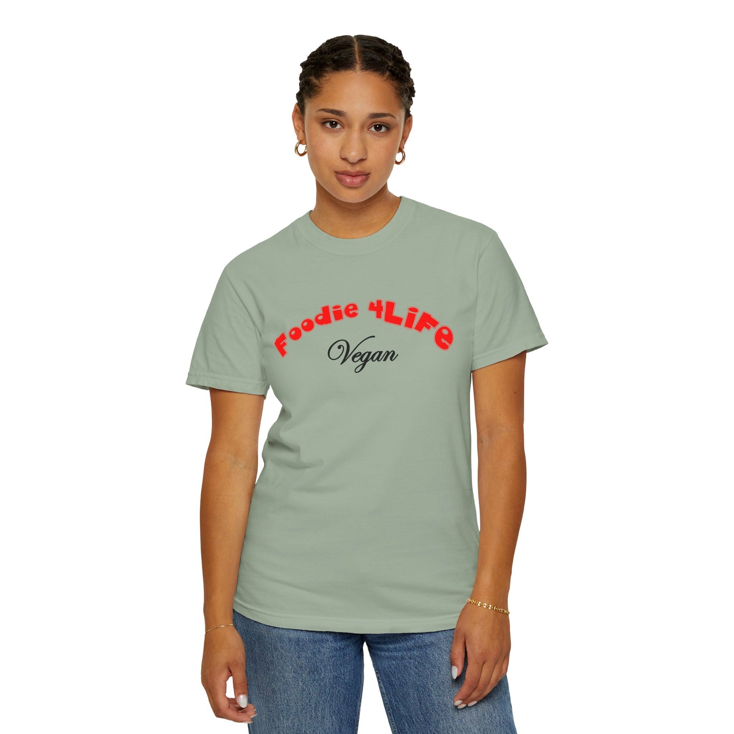L.O.E.F Foodie 4Life Vegan Unisex Tee Shirt (Fiery Red)
