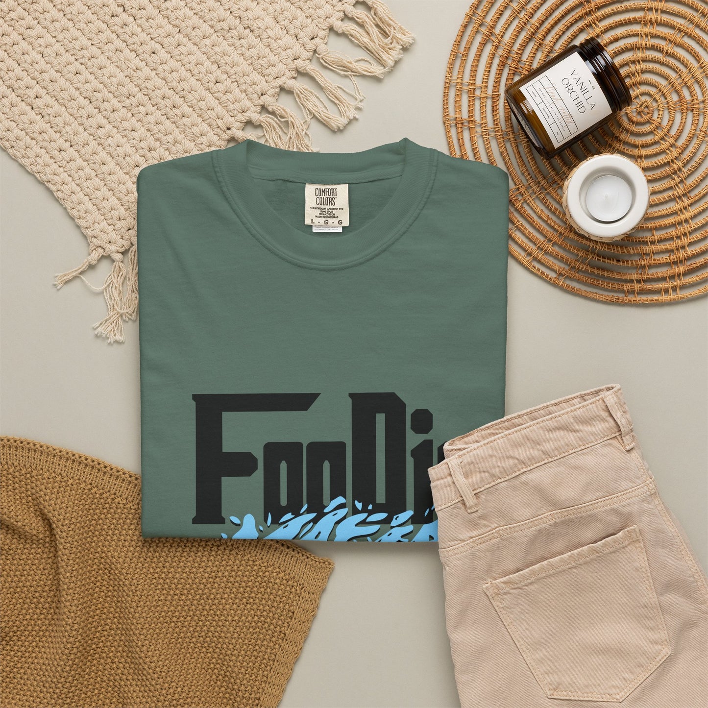 L.O.E.F Foodie Mafia Unisex Tee Shirt (Baby Blue)