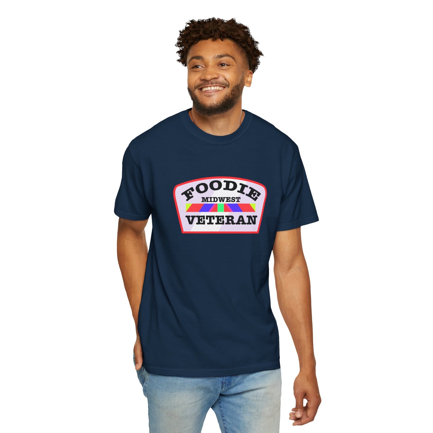 L.O.E.F Foodie Veteran MIDWEST Unisex Tee Shirt (Soft Pink)