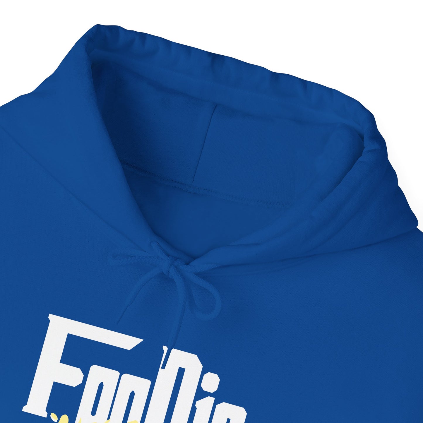 L.O.E.F White Foodie Mafia Unisex Hooded Sweatshirt (Soft Yellow)