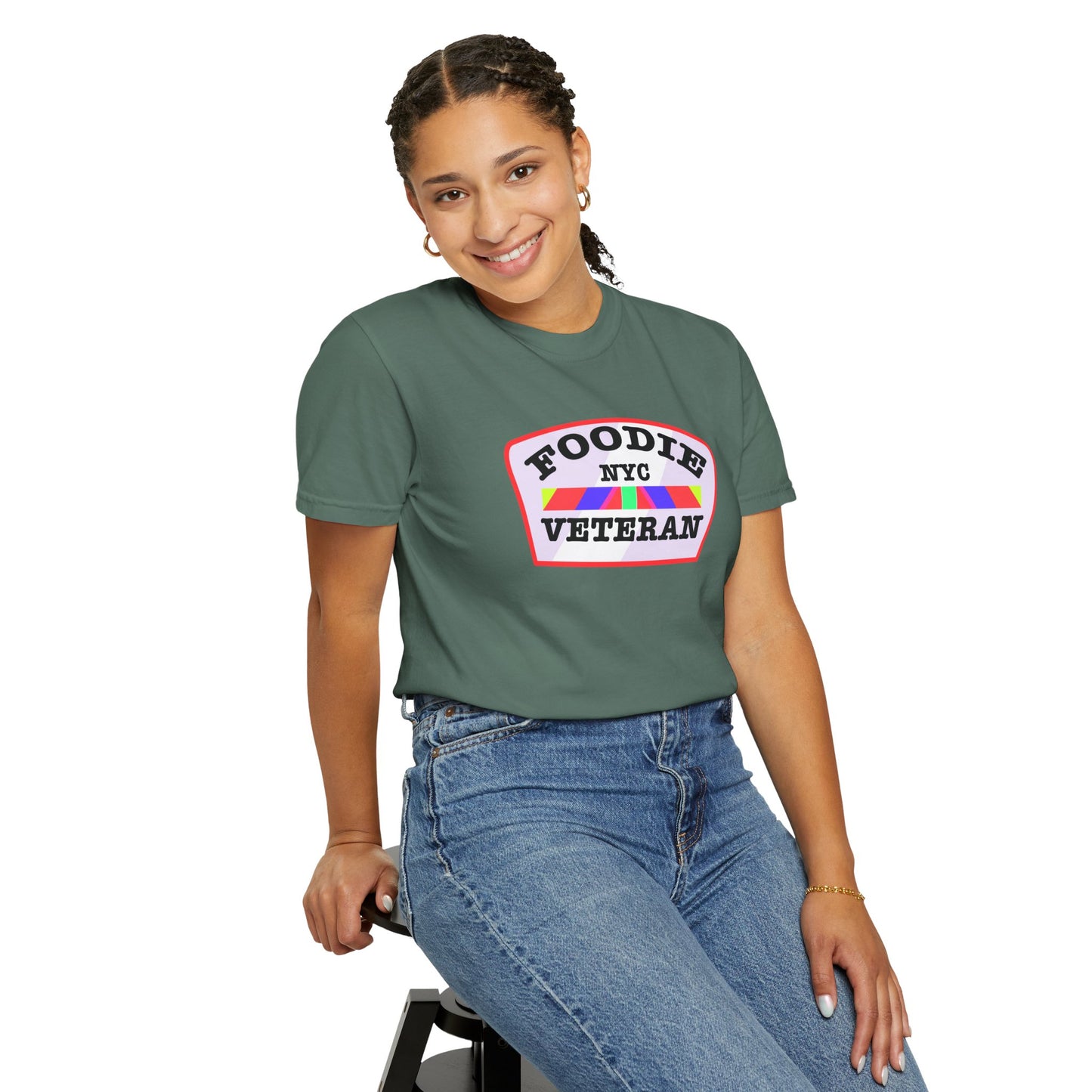 L.O.E.F Foodie Veteran NYC Unisex Tee Shirt (Soft Pink)