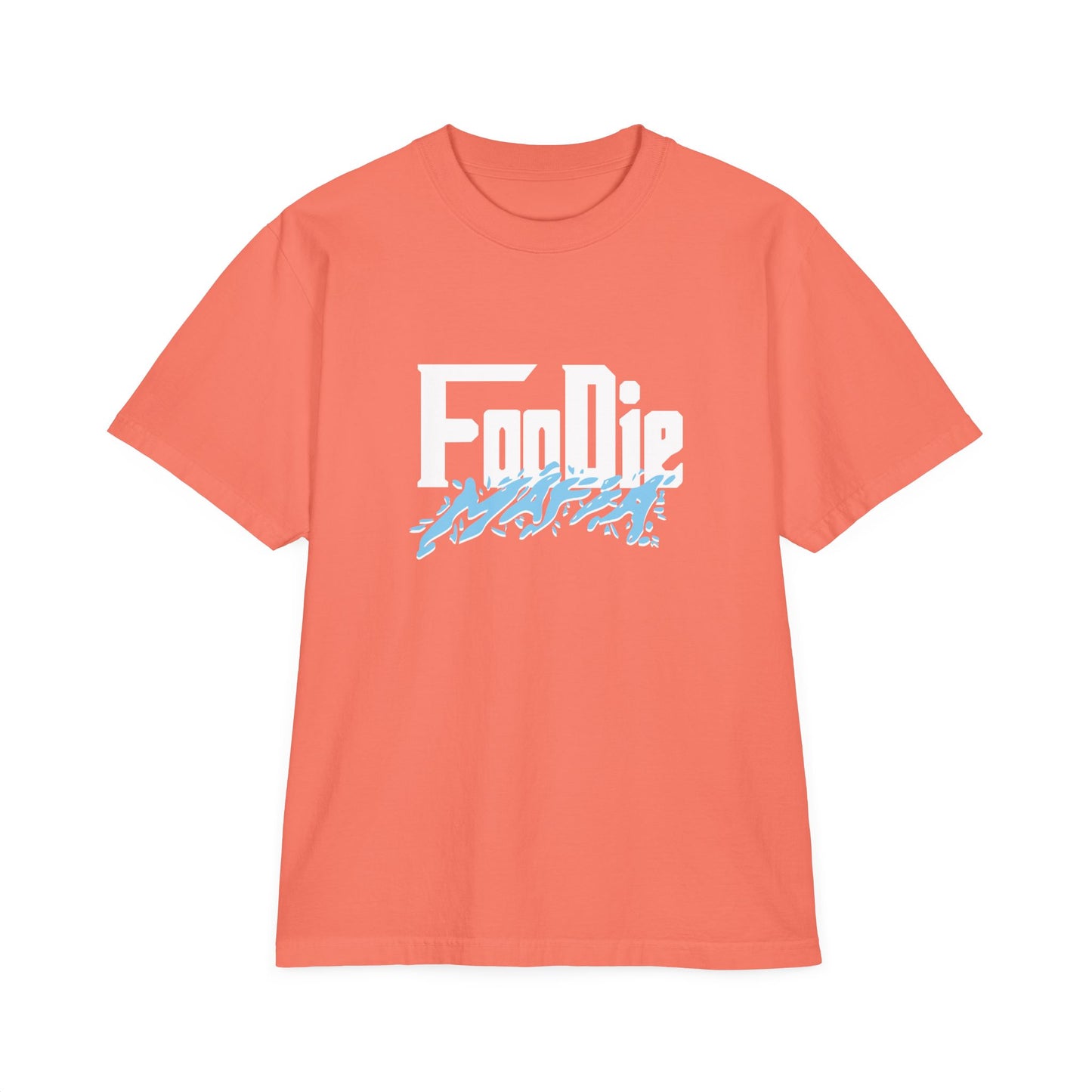 L.O.E.F White Foodie Mafia Unisex Tee shirt (Baby Blue)