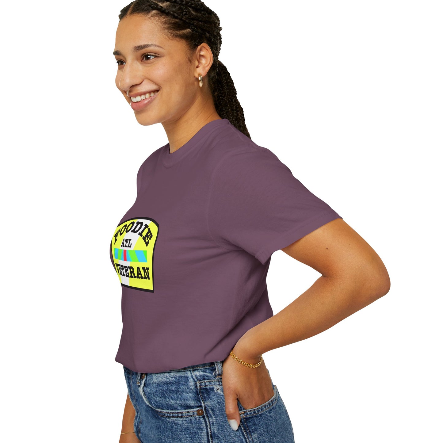 L.O.E.F Foodie Veteran ATL Unisex Tee Shirt (Yellow and Black)