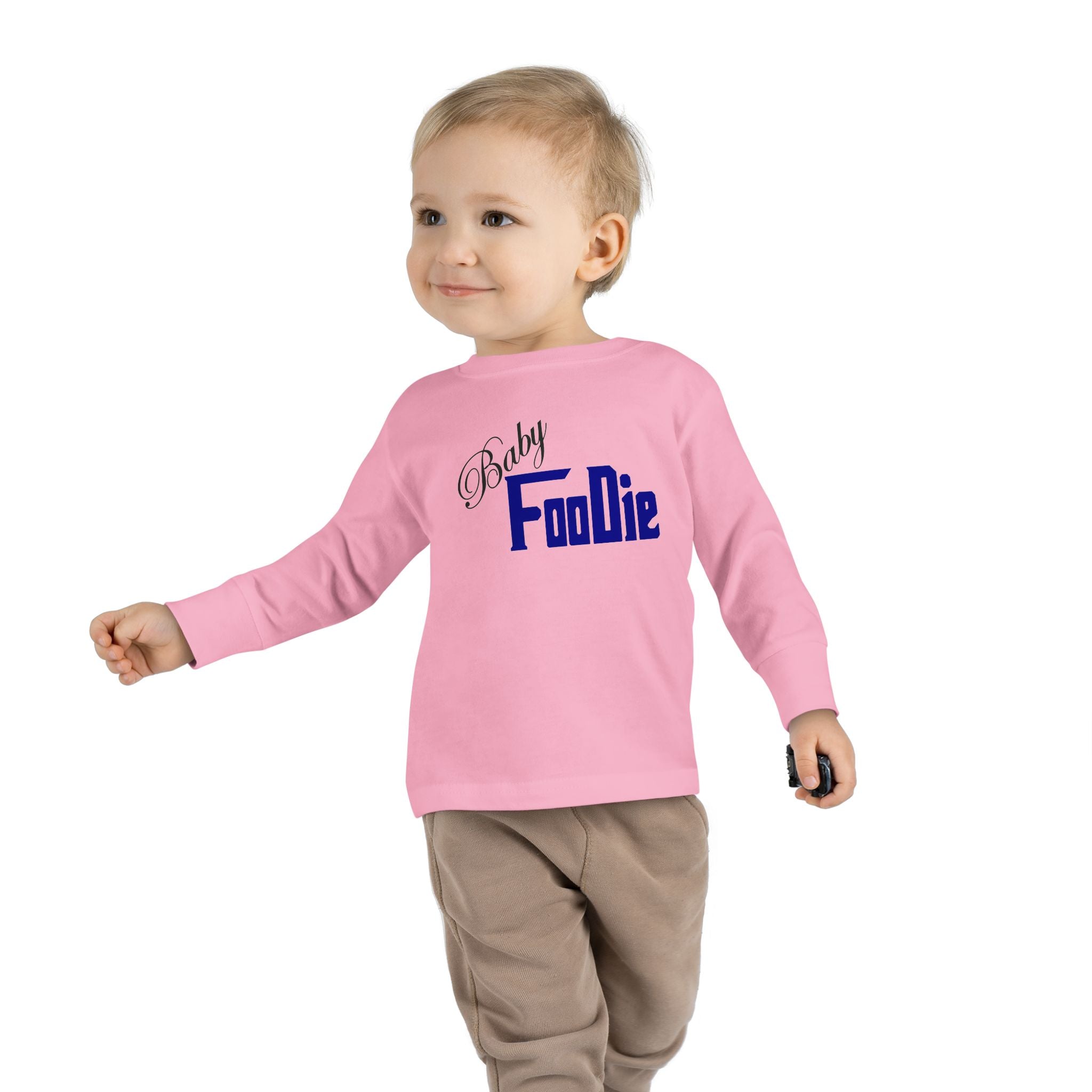 L.O.E.F Baby Foodie Toddler Long Sleeve Tee (Dark Blue)
