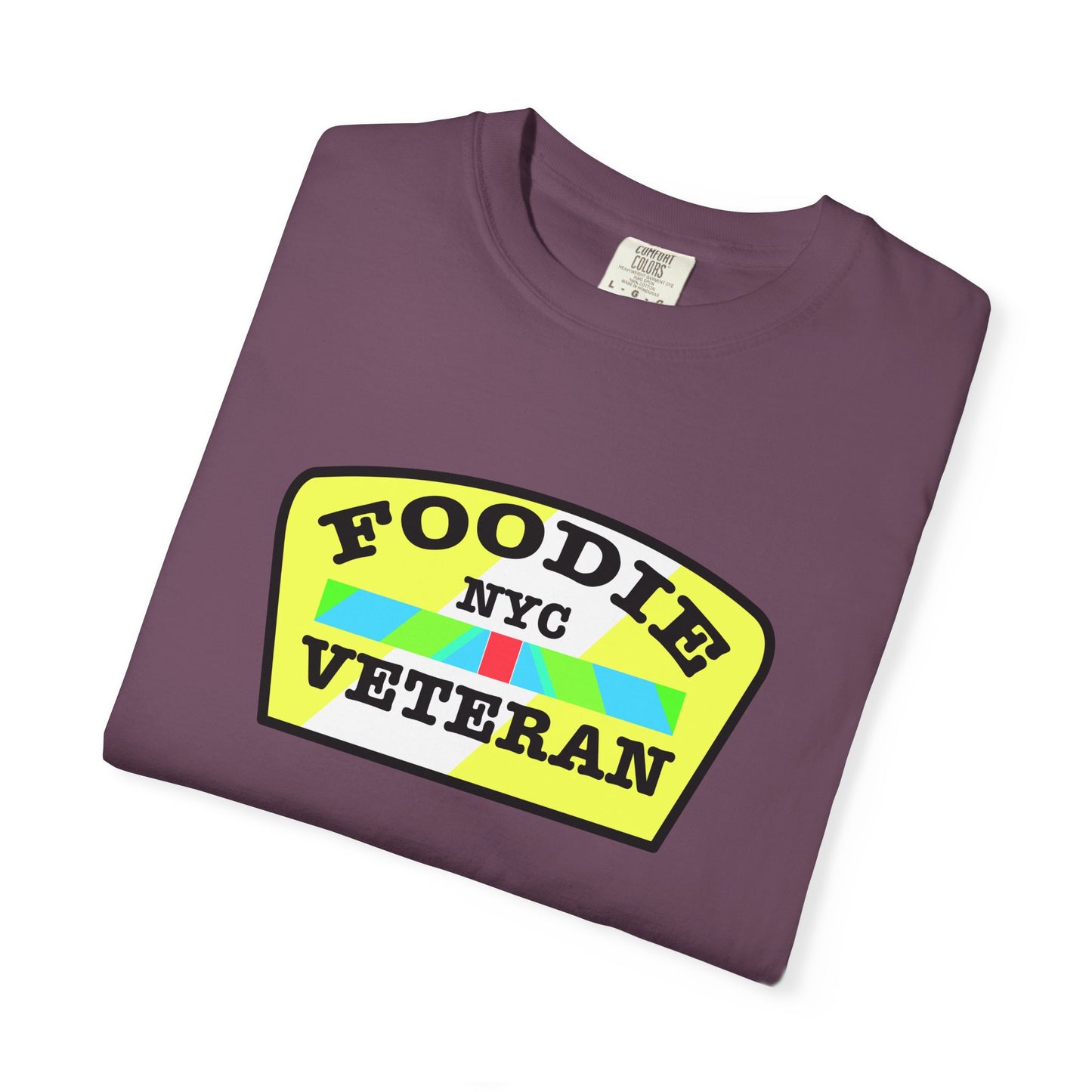 L.O.E.F Foodie Veteran NYC Unisex Tee Shirt (Yellow and Black)