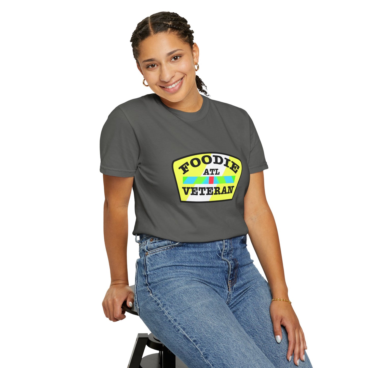 L.O.E.F Foodie Veteran ATL Unisex Tee Shirt (Yellow and Black)