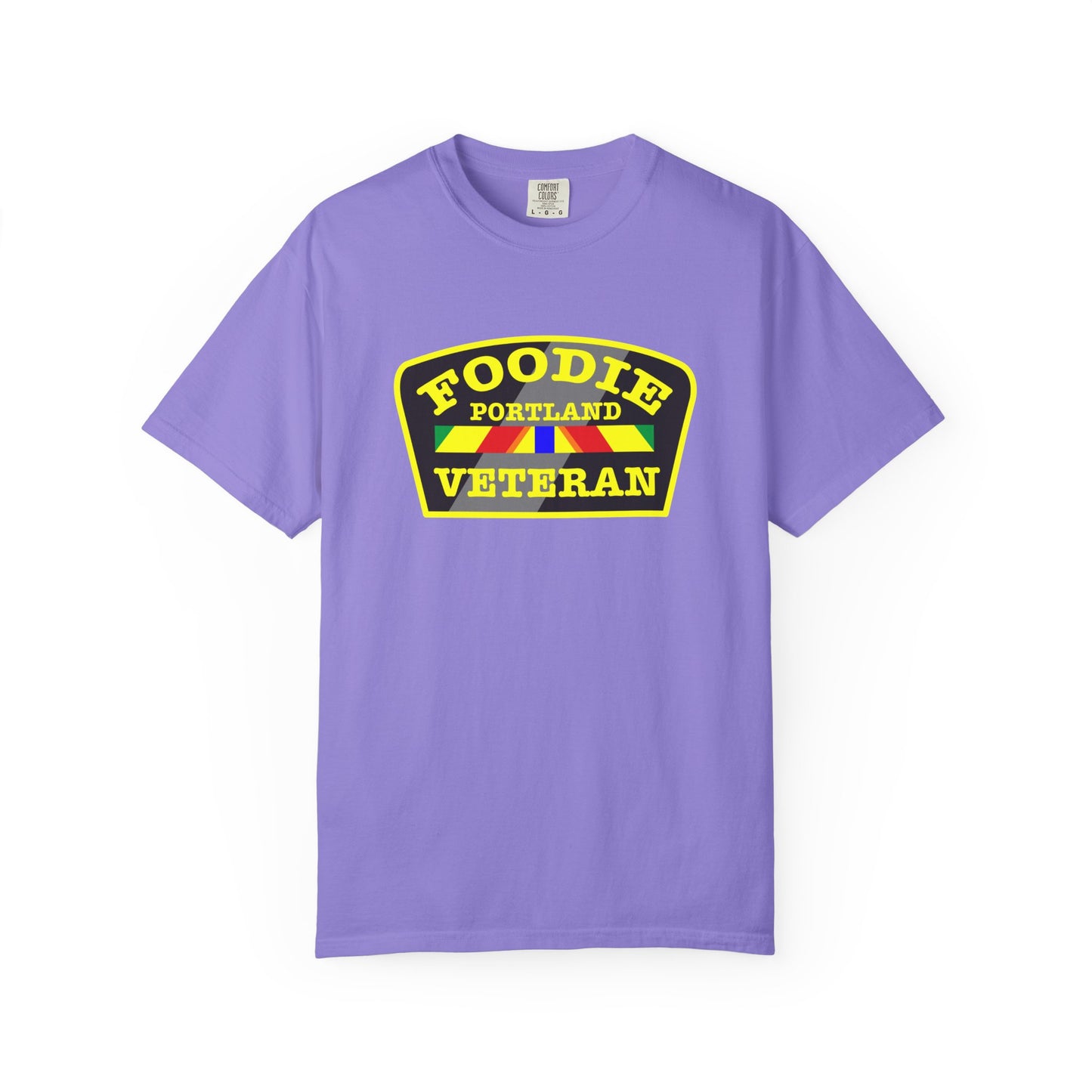 L.O.E.F Foodie Veteran PORTLAND Unisex Tee Shirt (Yellow)