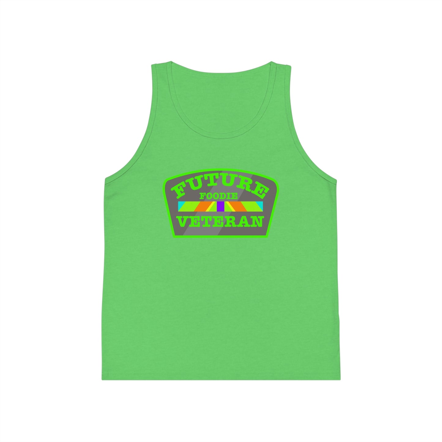 L.O.E.F Future Foodie Veteran Kids Tank Top (Neon Green)