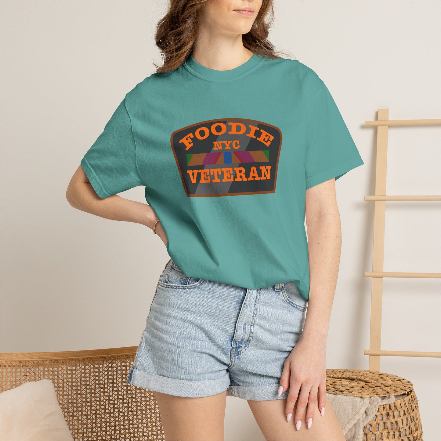 L.O.E.F Foodie Veteran NYC Unisex Tee Shirt (Orange)