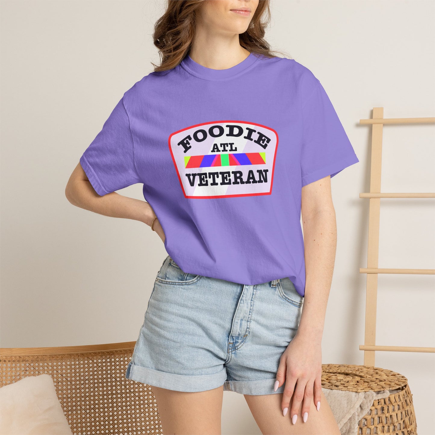 L.O.E.F Foodie Veteran ATL Unisex Tee Shirt (Soft Pink)