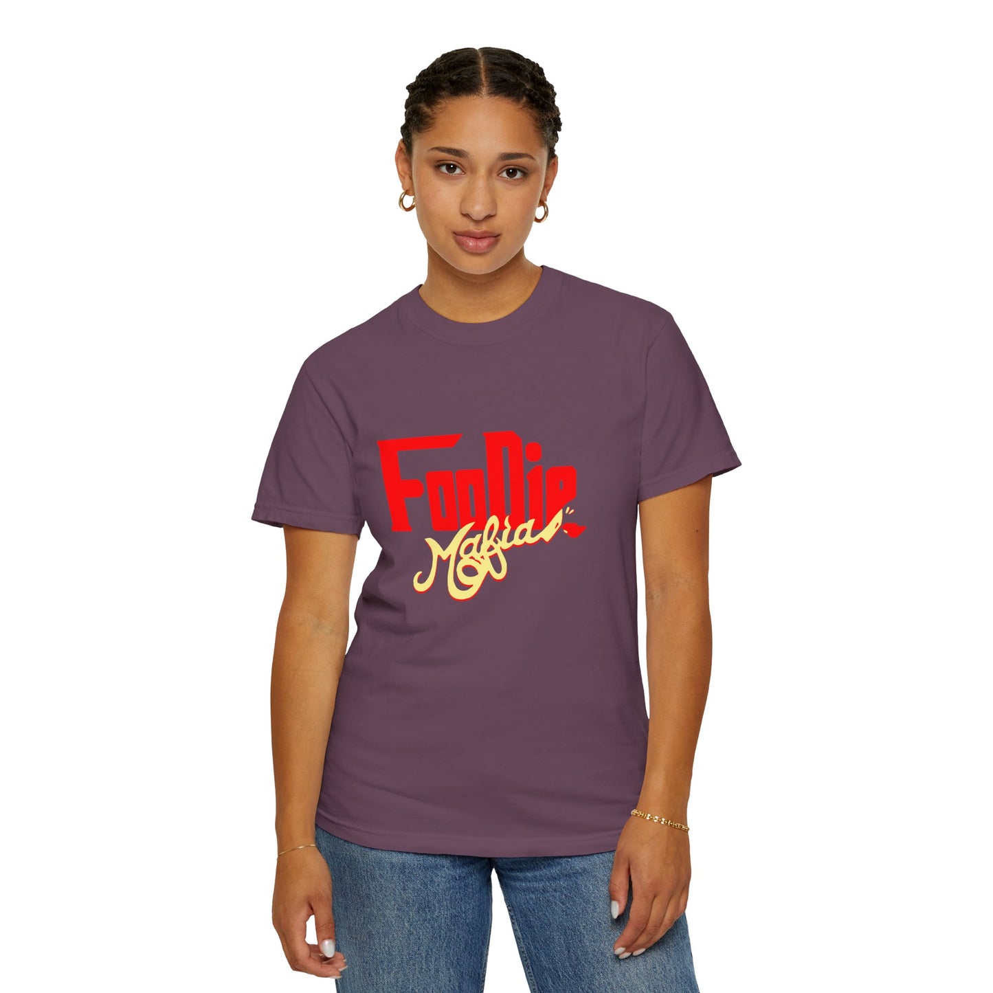 L.O.E.F Red Foodie Mafia Unisex Tee Shirt (Soft Yellow)