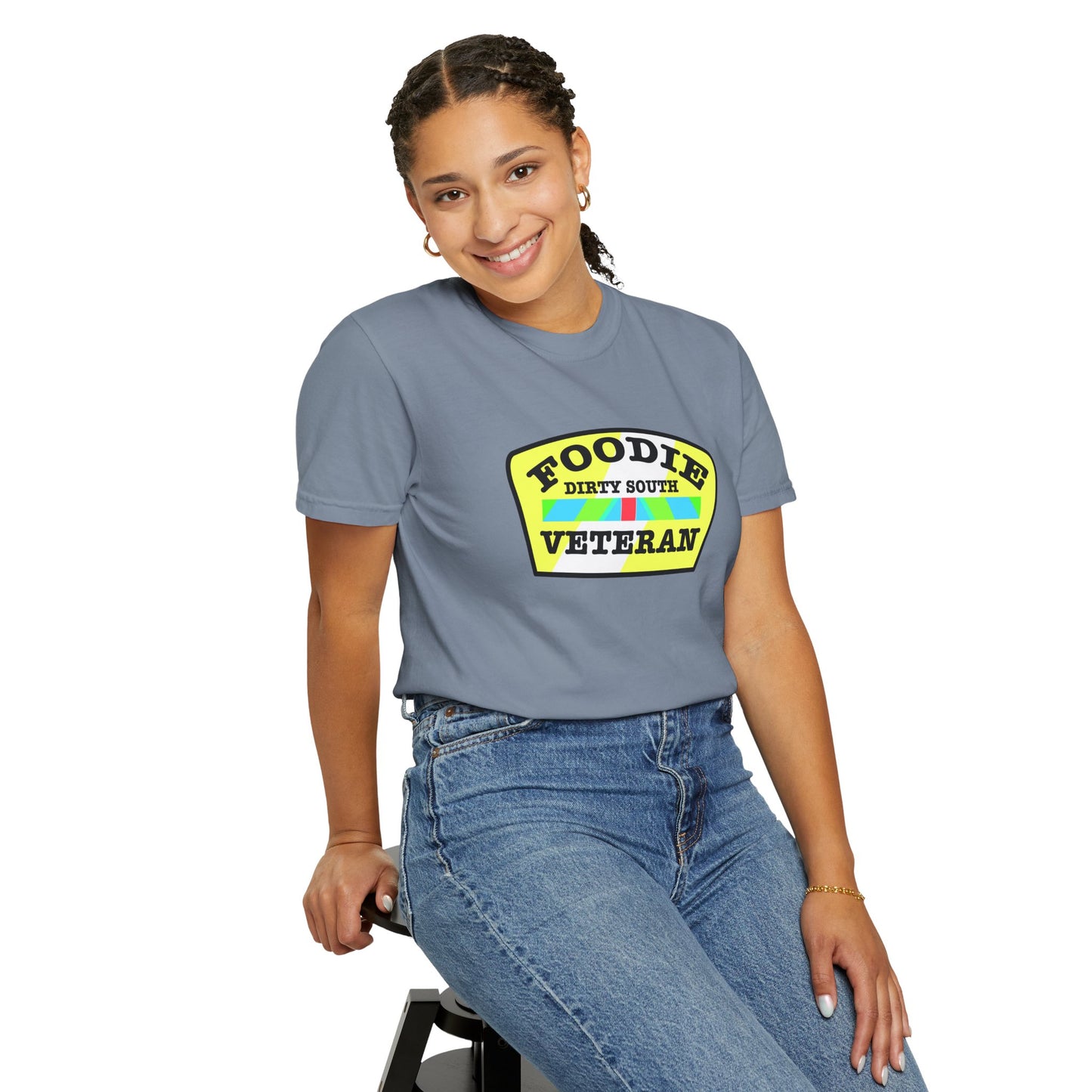 L.O.E.F Foodie Veteran DIRTY SOUTH Unisex Tee Shirt (Yellow and Black)