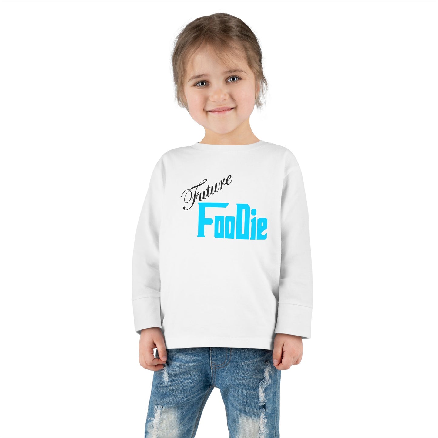 L.O.E.F Future Foodie Toddler Long Sleeve Tee (Neon Blue)