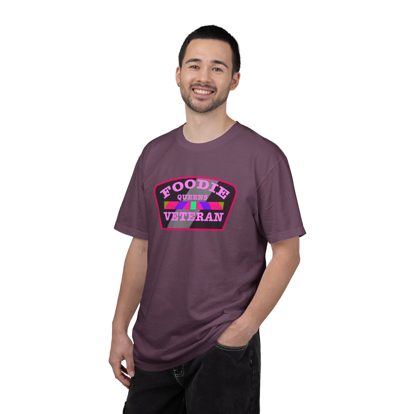 L.O.E.F Foodie Veteran QUEENS Unisex Tee Shirt (Pink)
