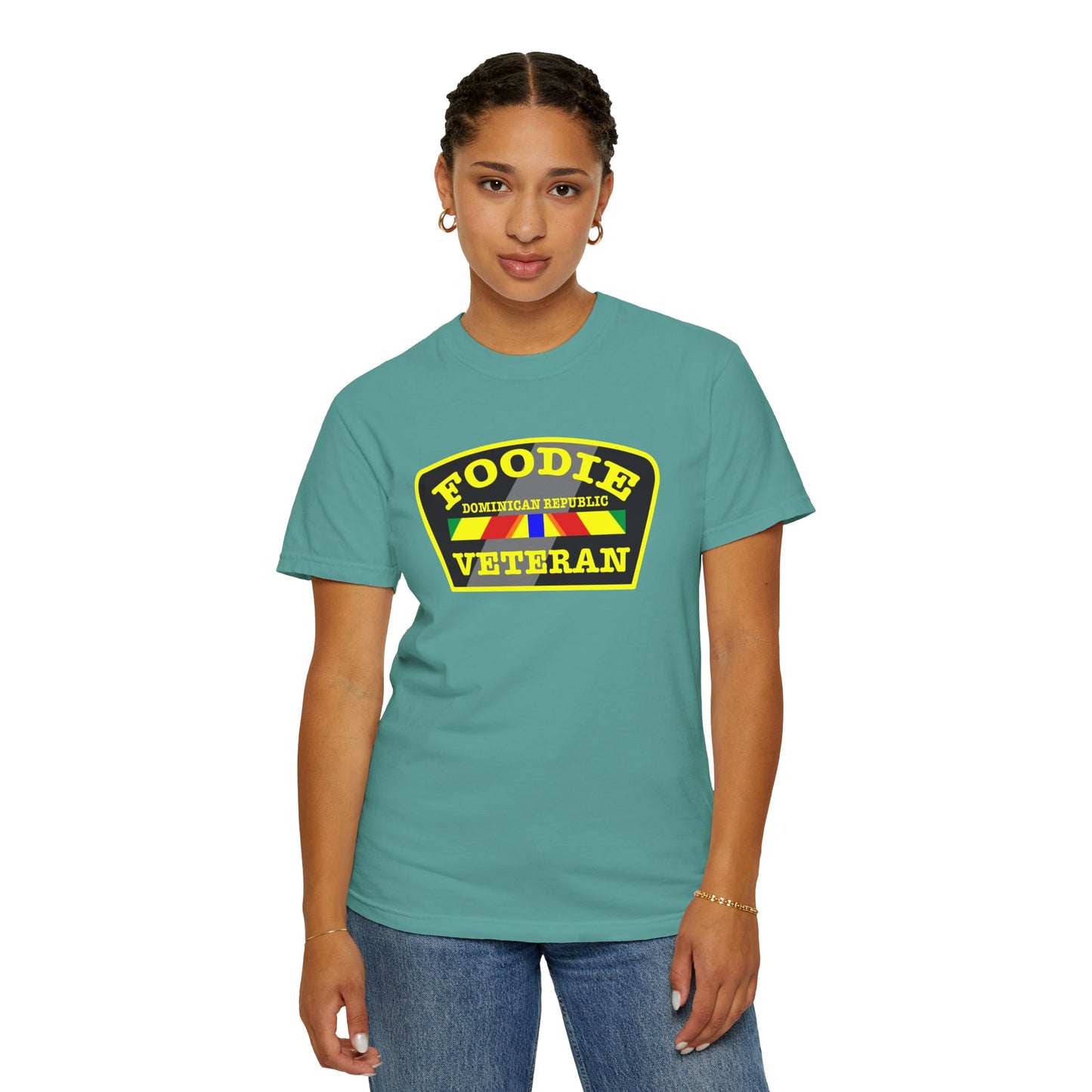 L.O.E.F Foodie Veteran DOMINICAN REPUBLIC Unisex Tee Shirt (Yellow)